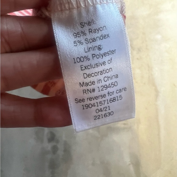 NWT LC Lauren Conrad Pink and White Striped dress size large - Picture 9 of 9